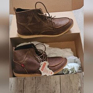 Oliberte Brown Leather High-Top Boots 41 / 11 (Fits Like 10) Womens NIB